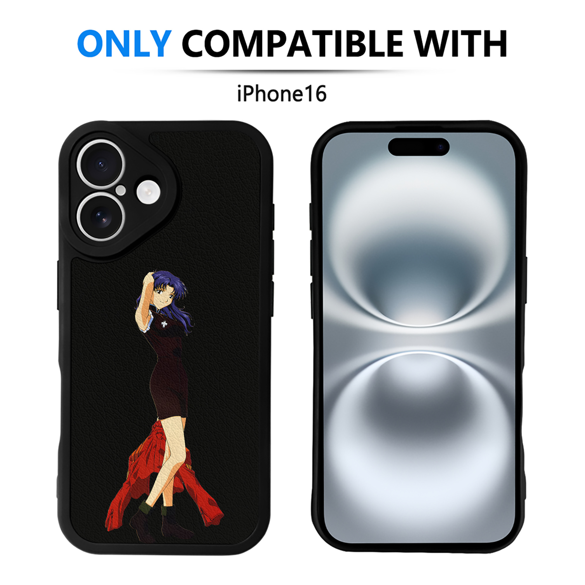 （画像用） EVA 新世紀エヴァンゲリオン 【iPhone 16シリーズ対応】シリコンスマホケース（レザー調） 材質：シリコン